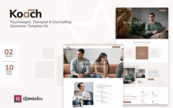 Koach – Life Coach & Counseling Elementor Template Kit