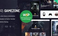 Gamezone (v1.1.11) Gaming Blog & Store WordPress Theme