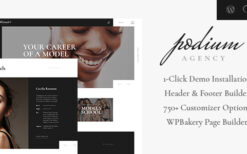Podium v1.1.12 Fashion Model Agency WordPress Theme