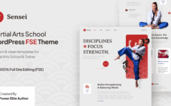 Sensei (v1.0.2) Martial Arts Club & Trainer Gutenverse FSE WordPress Theme