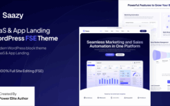 Saazy (v1.0.1) SaaS & App Landing Page WordPress Theme