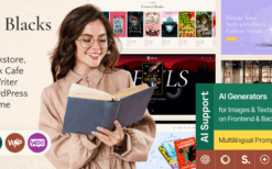 Blacks (v1.0.0) Bookstore, Book Cafe & Writer WordPress Theme