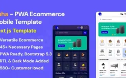 Suha (1.0.0) PWA Ecommerce Mobile React Next js Template