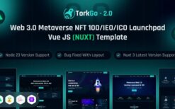 TorkGo v2.0 – Metaverse Web3.0 IDO/INO launchpad Vue js , Nuxt js Template