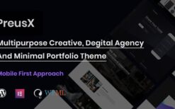 PreusX (v1.4.0) Digital Agency And Portfolio WordPress Theme