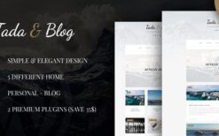 Tada & Blog (v1.3) Personal WordPress Theme