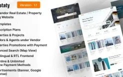Estaty (v1.1) Multivendor Real Estate / Property Listing Website (Subscription Based)