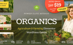 Organics (v1.0.1) Agriculture & Food Farm WordPress Theme