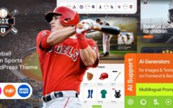 Sox (v1.0.0) Baseball Team Sports WordPress Theme