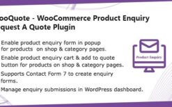 WooQuote (v1.0.9) WooCommerce Product Enquiry & Request A Quote Plugin