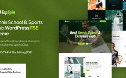 TopSpin (v1.0.0) Tennis School & Sports Club FSE WordPress Theme