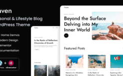 Traven (v1.0) Personal & Lifestyle Blog WordPress Theme