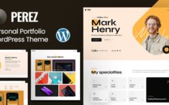 Perez v1.0 Personal Portfolio WordPress Theme