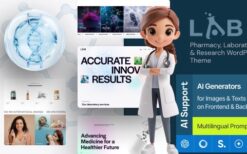 Lab v1.0 Pharmacy, Laboratory & Research WordPress Theme