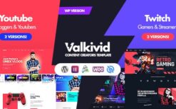 Valkivid v1.0.1 Content Creators WordPress Theme