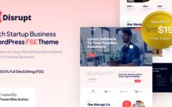 Disrupt v1.0 Tech Startup Business FSE WordPress Theme
