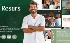 Resurs (v1.3.0) Physiotherapy & Psychology Rehabilitation WordPress Theme