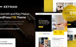 Keyman v1.0.0 Locksmith & Key Maker Services FSE WordPress Theme