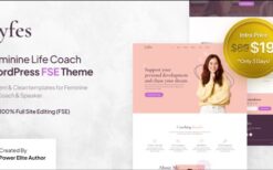 Lyfes v1.0.0 Feminine Life Coach & Speaker FSE WordPress Theme