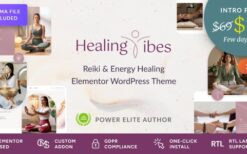 Healing Vibes v1.2.0 Reiki Healing & Meditation Coaching WordPress Theme