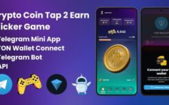 Crypto Coin Tap-2-Earn v1.0.1 Clicker Game With Telegram Mini App + API + Bot + TON Wallet Connect