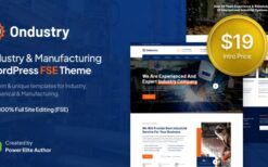 Ondustry v1.0.2 Industry & Manufacturing FSE WordPress
