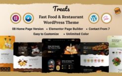 Treats v1.0 Fast Food & Restaurant WordPress Theme