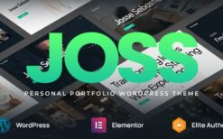 Joss v1.0.0 Personal Portfolio WordPress Theme
