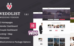 Weddlist (v1.7.4) Wedding Vendor Directory WordPress Theme