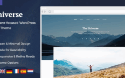 Universe (v1.2.2) Clean & Minimal WordPress Blog Theme