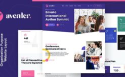 Aventer v1.0 Conferences & Events WordPress Theme