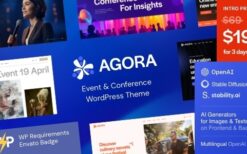Agora v1.4.0 Event & Conference WordPress Theme