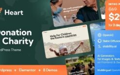 Heart (v1.8.0) Donation & Charity Non-Profit WordPress Theme + AI