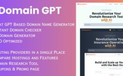 Domain GPT (9 August 2024) AI Domain Name Generator | Domain Tools | React Nextjs script.