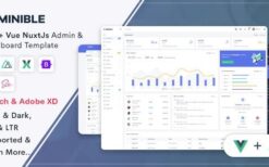 Minible v3.1.0 Vue & Vue Nuxt Admin Dashboard Template