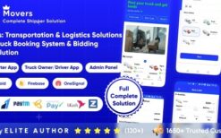 Movers v1.1 Online Load, Truck Booking & Lorry, Bid, Cargo, Logistics Transport Services Full Solution