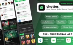 Chatter (2.0.0) Ultimate Social Media with Chat Rooms, Posts, Stories, Chat Flutter/Laravel (6 May 2025)