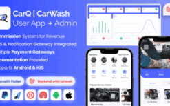 v2.0.1 CarQ Car Wash Marketplace SAAS User Flutter App & Laravel Admin Panel