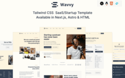 Wavvy Tamplate Tailwind/HTML Nov 30, 2023