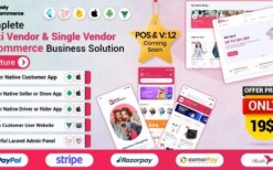 Ready ecommerce v1.1.3 – Complete Multi Vendor e-Commerce Mobile App, Website, Rider App with Seller App
