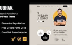 Subhan (v1.0) Personal Portfolio/CV WordPress Theme