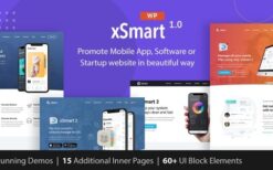 xSmart v1.2.9.4 App Landing Page WordPress Theme in Tech Presentation, Promo Marketing & Advertising Agency
