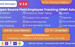 Field Manager v3.0.0 Employees Realtime & Offline Tracking, Tasks, Product Order, IP, QR, Geofence HRMS
