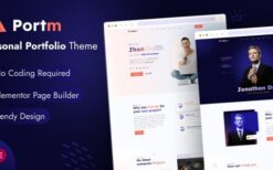 Portm v1.1 Personal Portfolio WordPress Theme