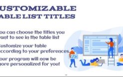 Adjustable Table List Headings For PerfexCRM v1.0.5