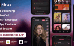 Flirtzy v3.0.0 Live streaming, Video Call, Chat, Host | Android | iOS | Node JS | React JS with Backend