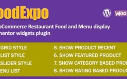 FoodExpo v1.0 WooCommerce Restaurant Food Menu display Elementor widgets plugin
