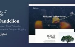Dandelion v4.1.0 Modern Ghost Theme for Personal or Company Blogging