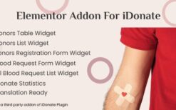 Elementor Addon for IDonatePro v1.0 Blood Donation, Request And Donor Management