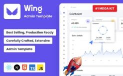 Wing 13th March 2024 React Admin Template with Material Design